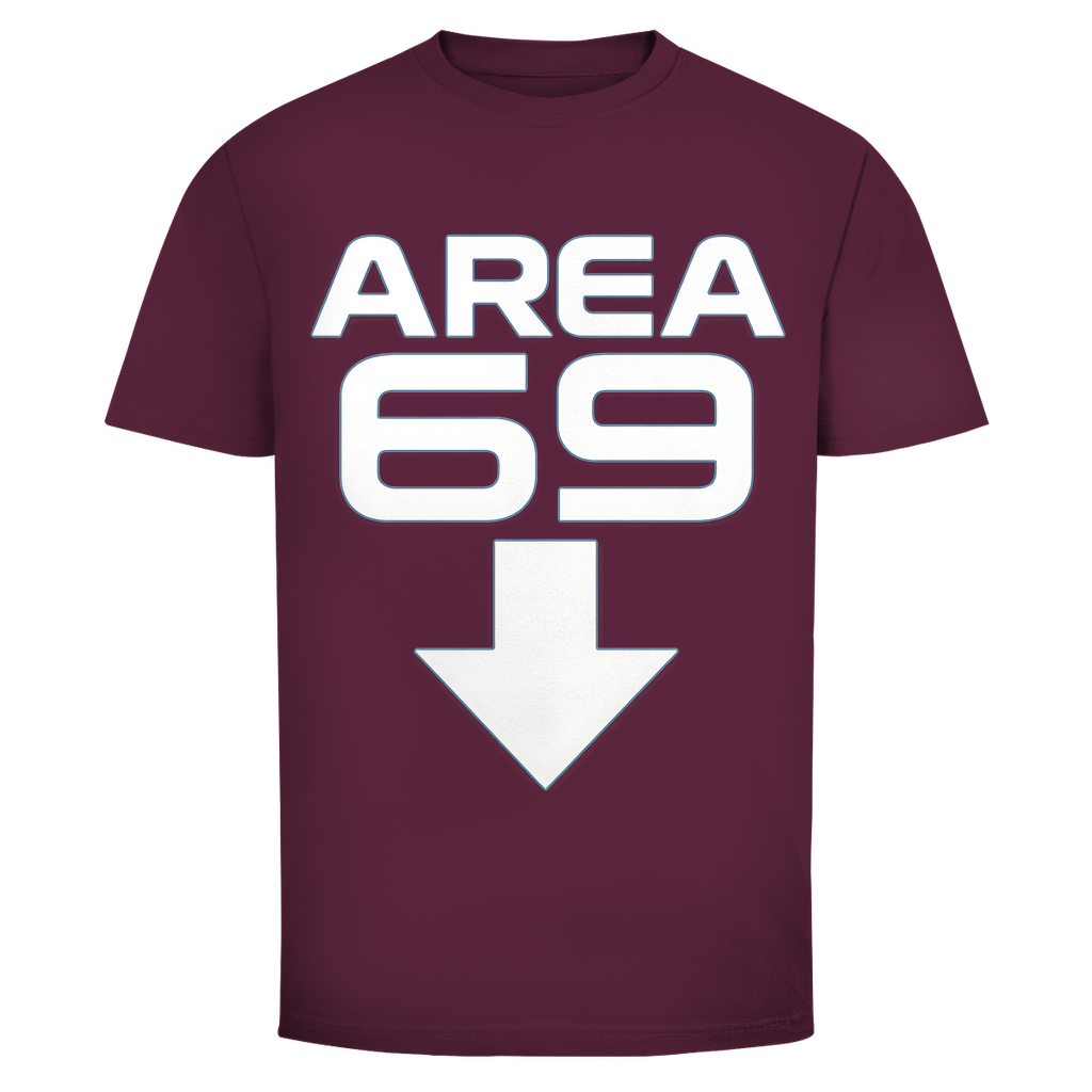 Herren T-Shirt Area 69 Burgundy