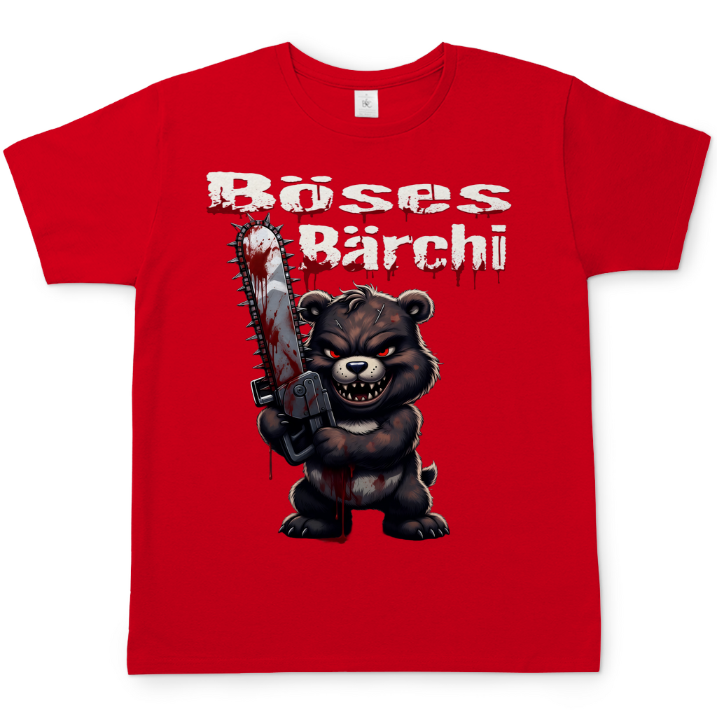 Böses Bärchi Kettensäge Herren T-Shirt Red