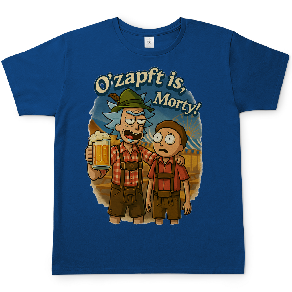 O´Zapft is Morty! Rick & Morty Oktoberfest Bier - Herren T-Shirt