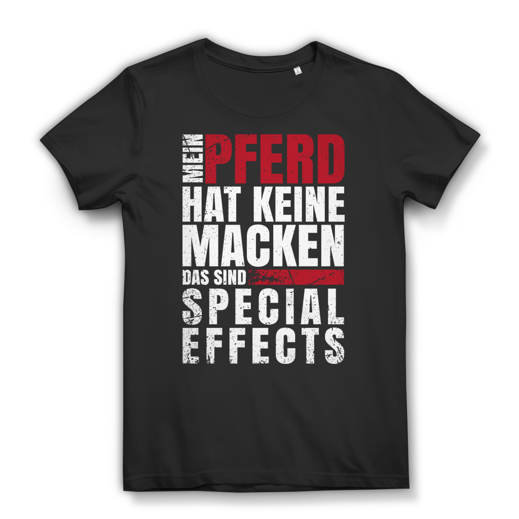 Pferde Shirt Frauen – Das sind Special Effects – Funshirt Reiterin Black