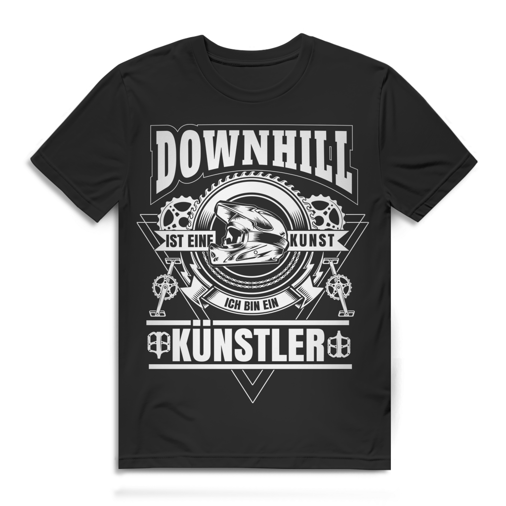 Mountainbike Shirt – Downhill Fahrer Kunst Spruch Funshirt Herren T-Shirt Black