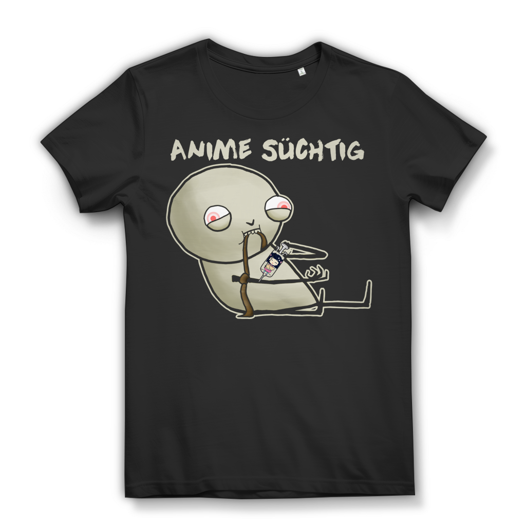 Damen T-Shirt Anime Süchtig – Geschenkidee für echte Anime & Manga Girls Black