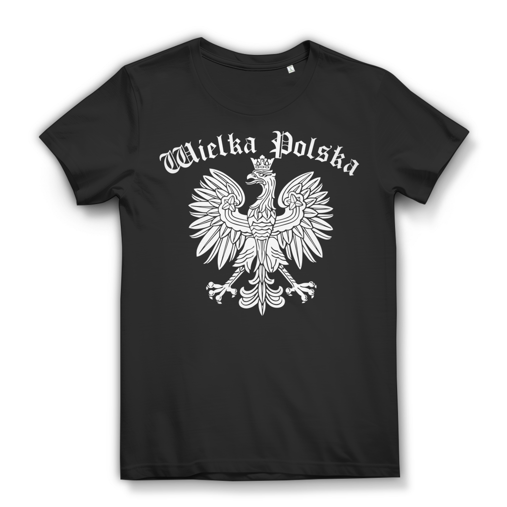 Polska Damen T-Shirt patriotisch – Großes Wielka Polen Adler Wappen für Polinnen Black
