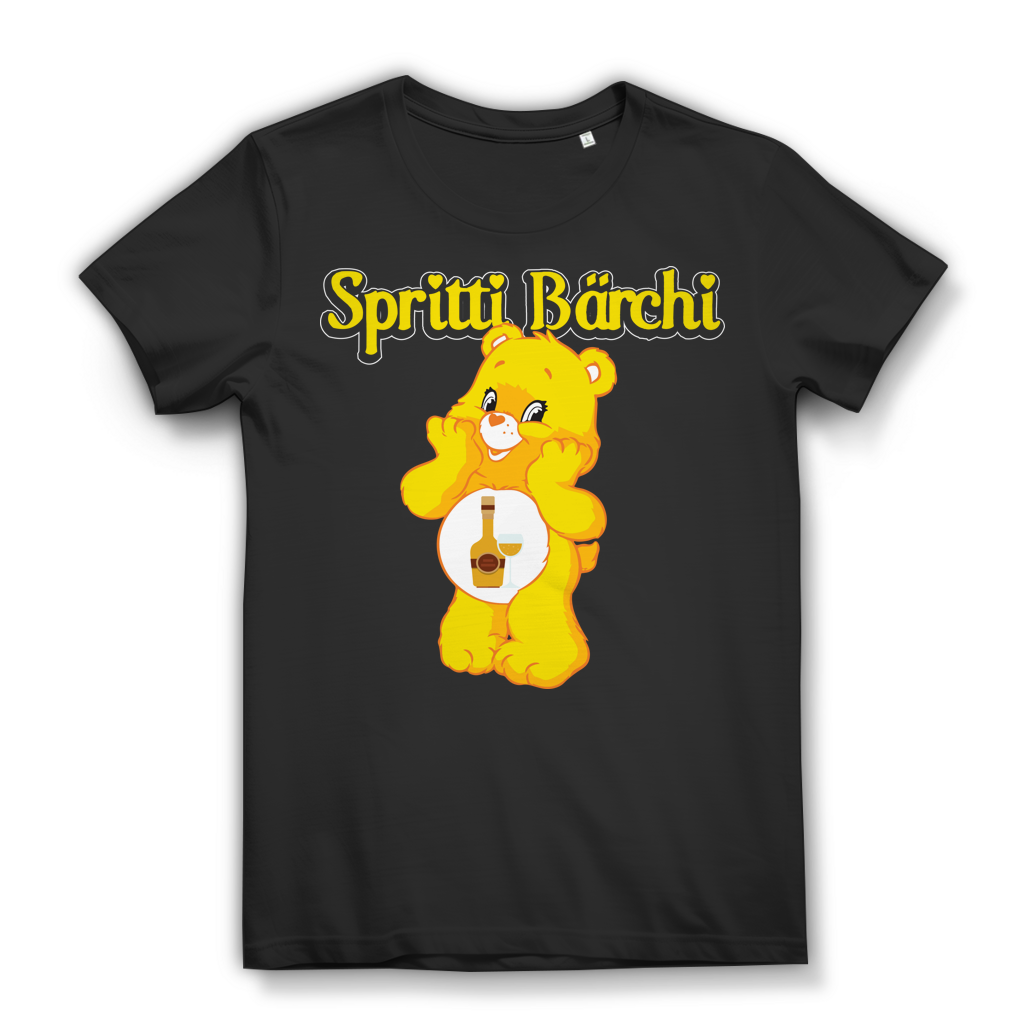 Spritti Bärchi Shirt Damen – Lustige Glücksbärchi Parodie mit Alkohol & Bärchen Black