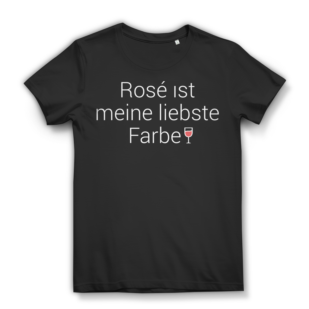 Rosé ist meine liebste Farbe – Lustiges Wein Damen T-Shirt Weinliebhaberinnen Black