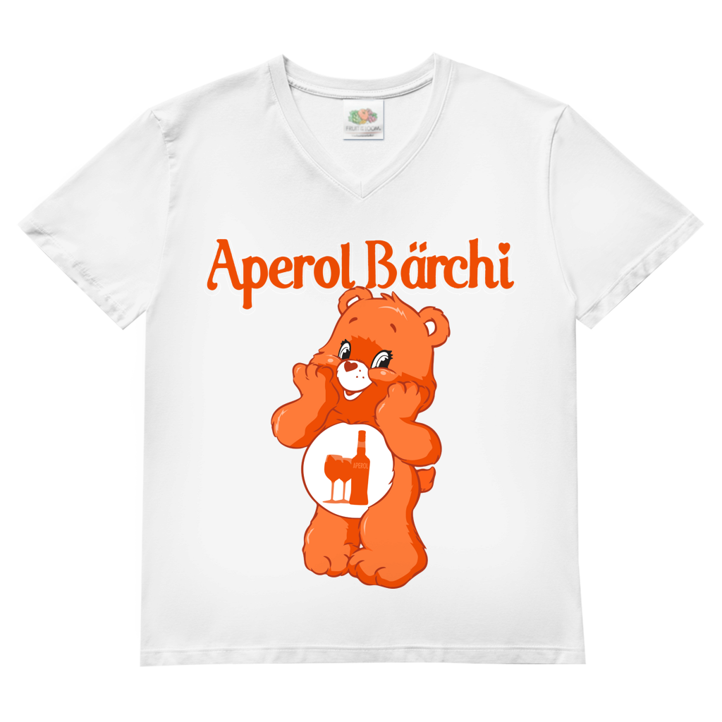 Aperol Bärchi - Glücksbärchi - Herren V-Neck Shirt White