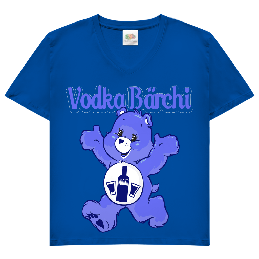 Vodka Bärchi - Glücksbärchi - V-Neck Damenshirt Royal Blue