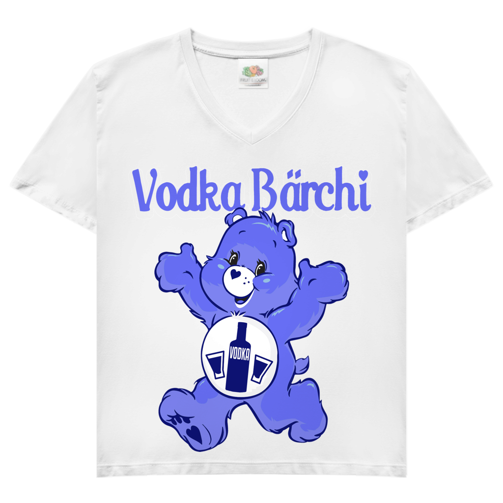 Vodka Bärchi - Glücksbärchi - V-Neck Damenshirt White