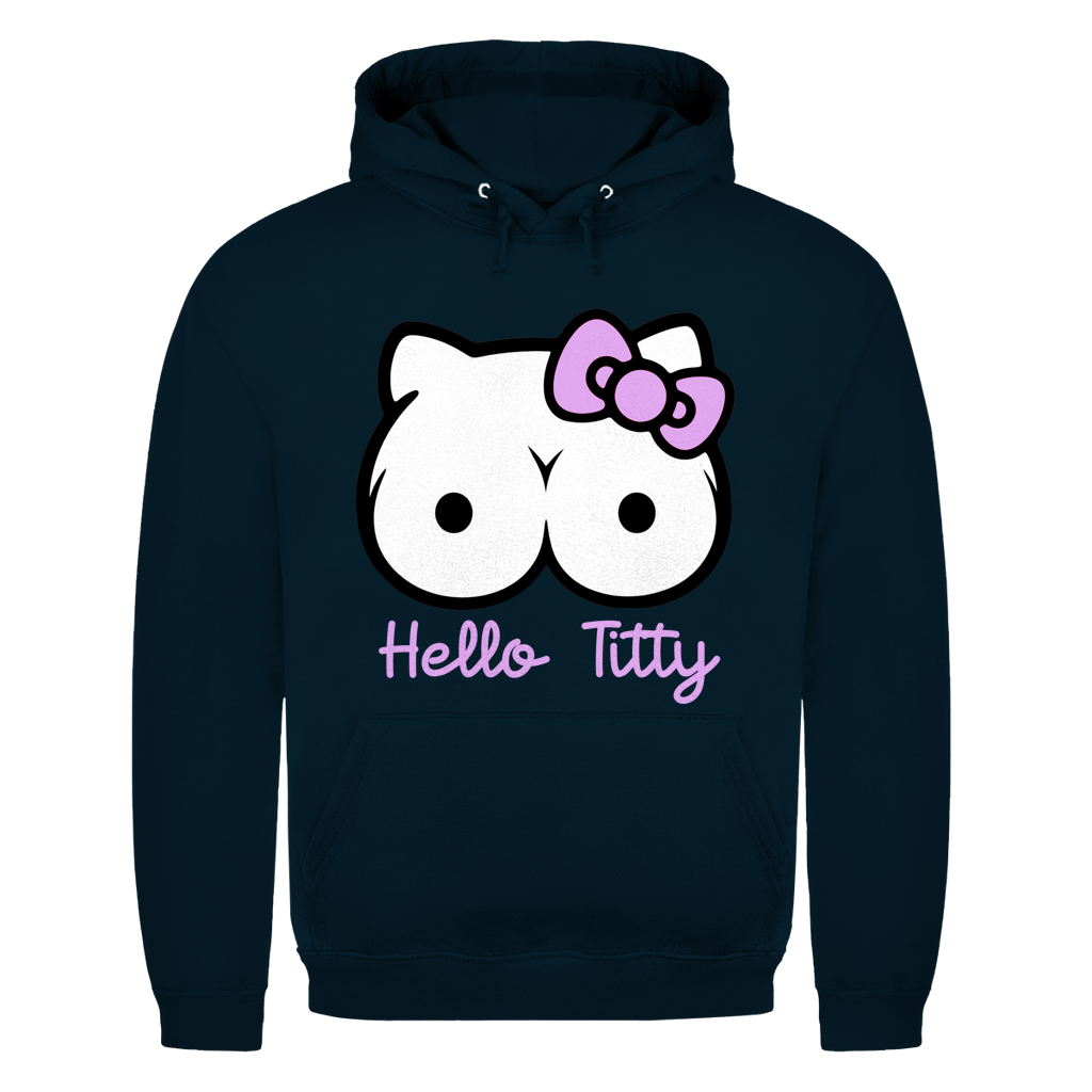 Hello Kitty Titty - Herren Hoodie New French Navy