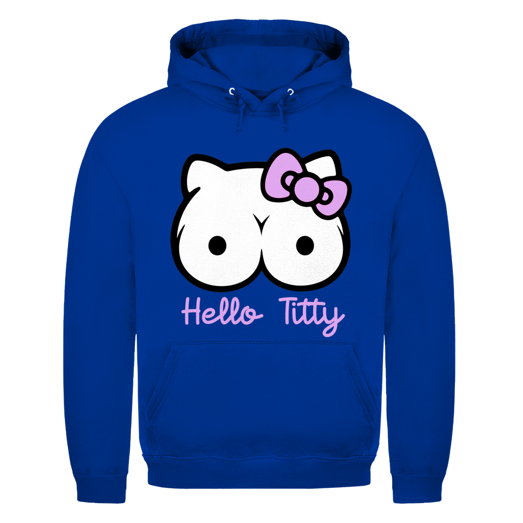 Hello Kitty Titty - Herren Hoodie Royal Blue