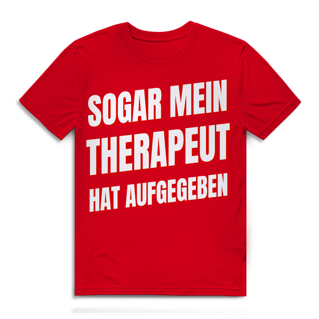 Sogar mein Therapeut hat aufgegeben - Herren Premium Bio T-Shirt Red