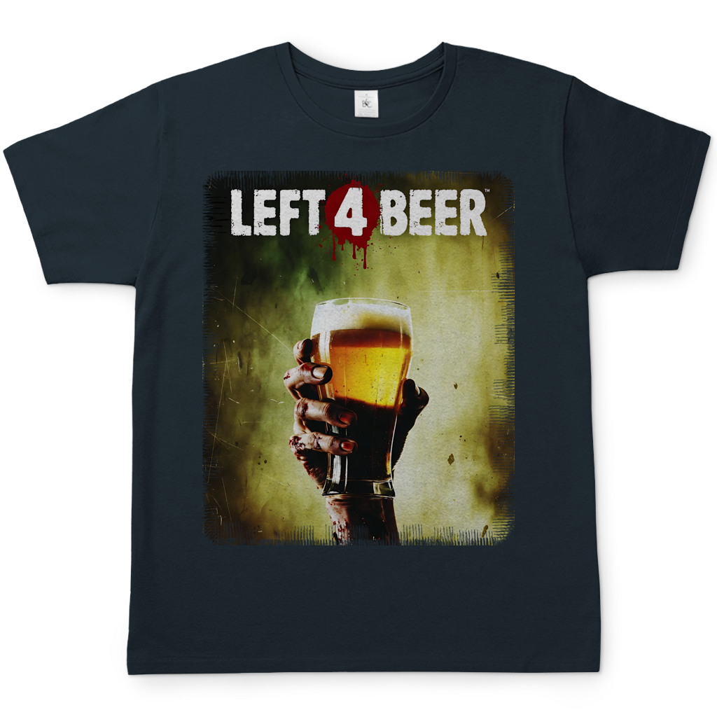 Left 4 Beer Left 4 Dead - Herren T-Shirt Dark Grey Solid