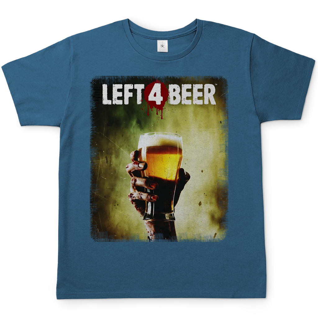 Left 4 Beer Left 4 Dead - Herren T-Shirt Stone Blue