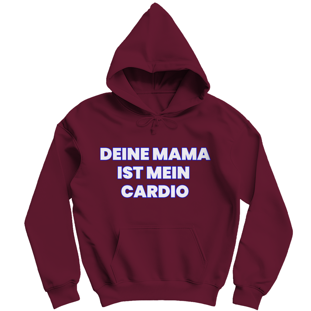 Deine Mama ist mein Cardio - Herren Hoodie Burgundy