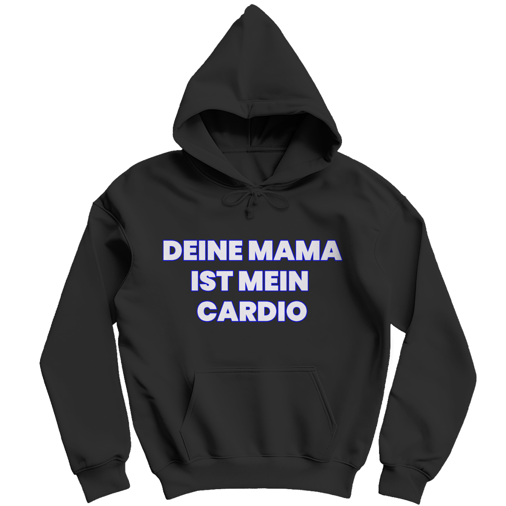 Deine Mama ist mein Cardio - Herren Hoodie Jet Black