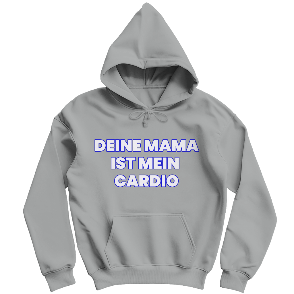 Deine Mama ist mein Cardio - Herren Hoodie Heather Grey
