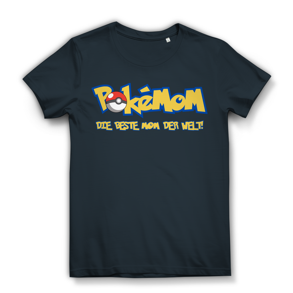 Pokemom die beste Mom der Welt! - Damen Premium Bio T-Shirt Dark Grey