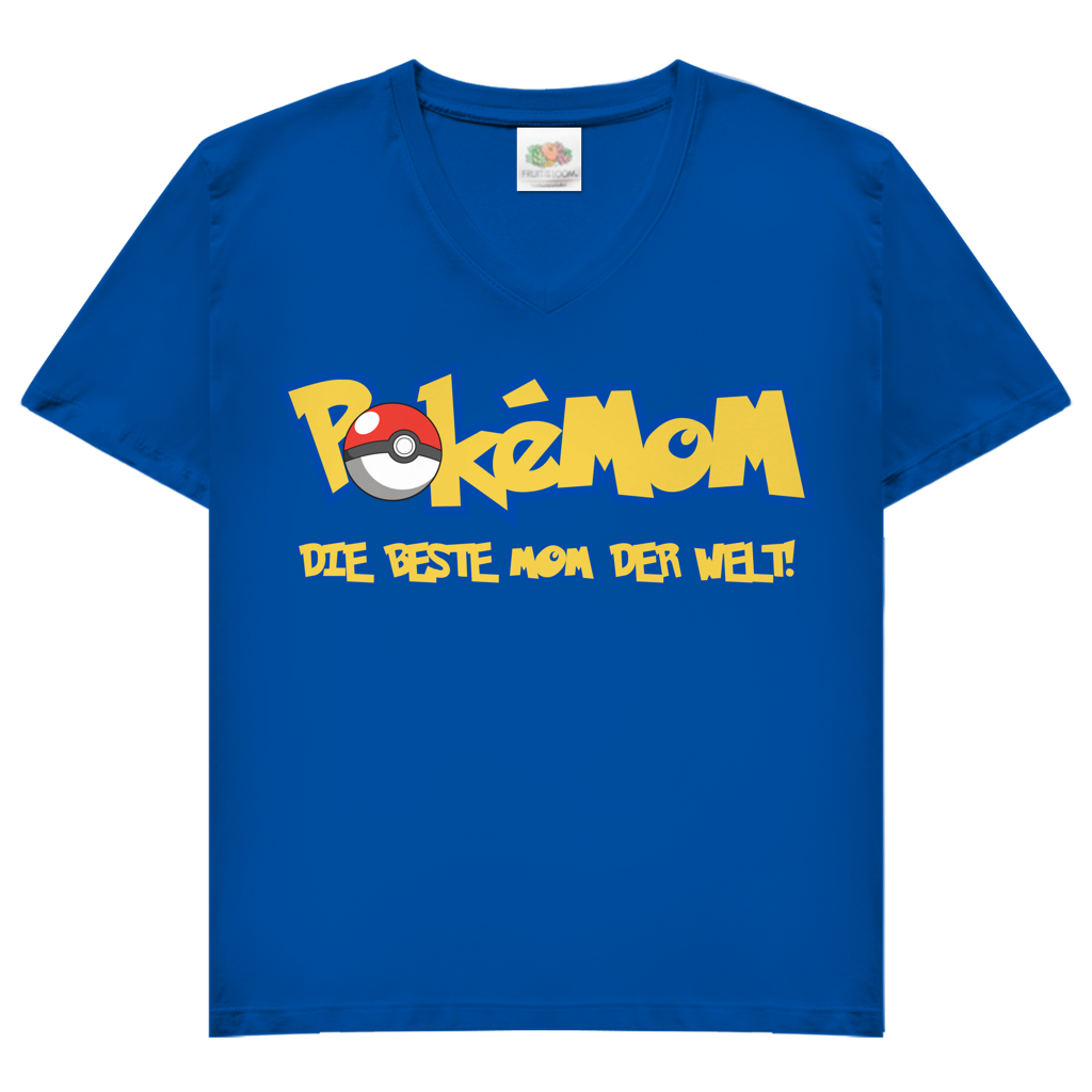 Pokemom die beste Mom der Welt! - Damen V-Neck T-Shirt Royal Blue