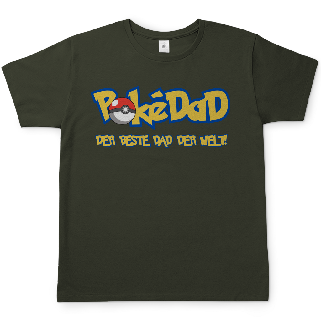 Pokedad der beste Dad der Welt! - Herren T-Shirt Urban Khaki