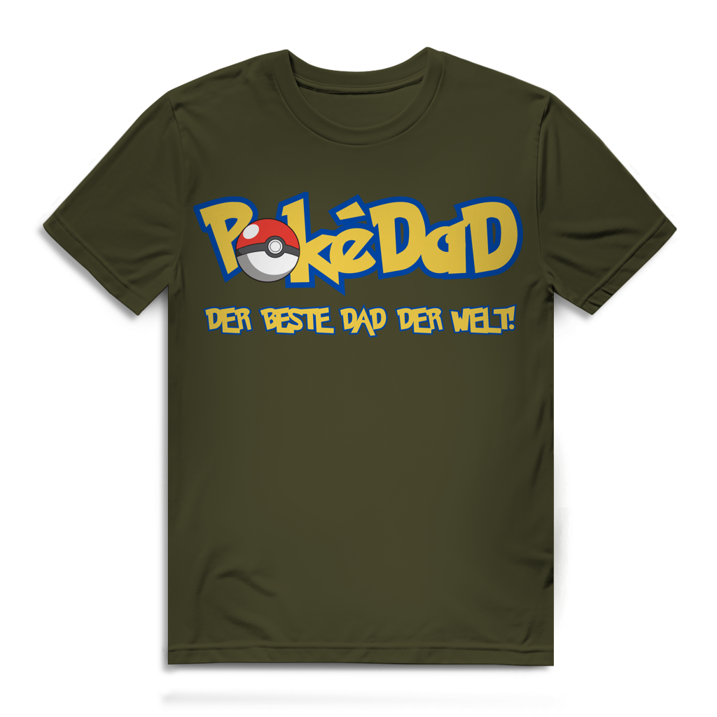 Pokedad der beste Dad der Welt! - Herren Premium Bio T-Shirt Khaki