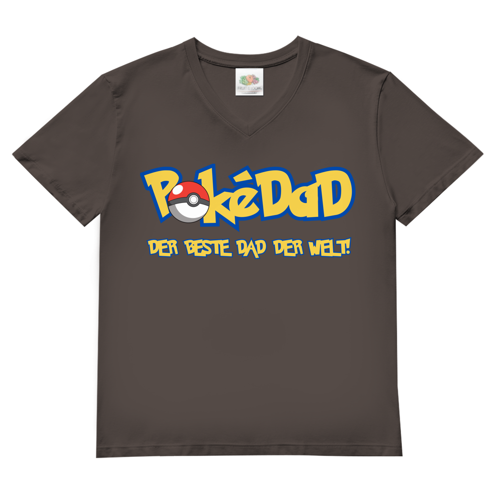 Pokedad der beste Dad der Welt! - Herren V-Neck T-Shirt Light Graphite Solid