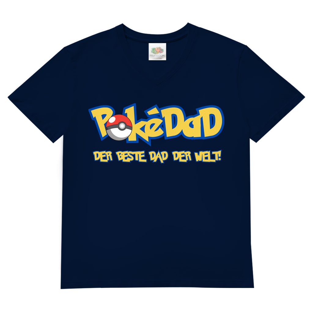 Pokedad der beste Dad der Welt! - Herren V-Neck T-Shirt Navy