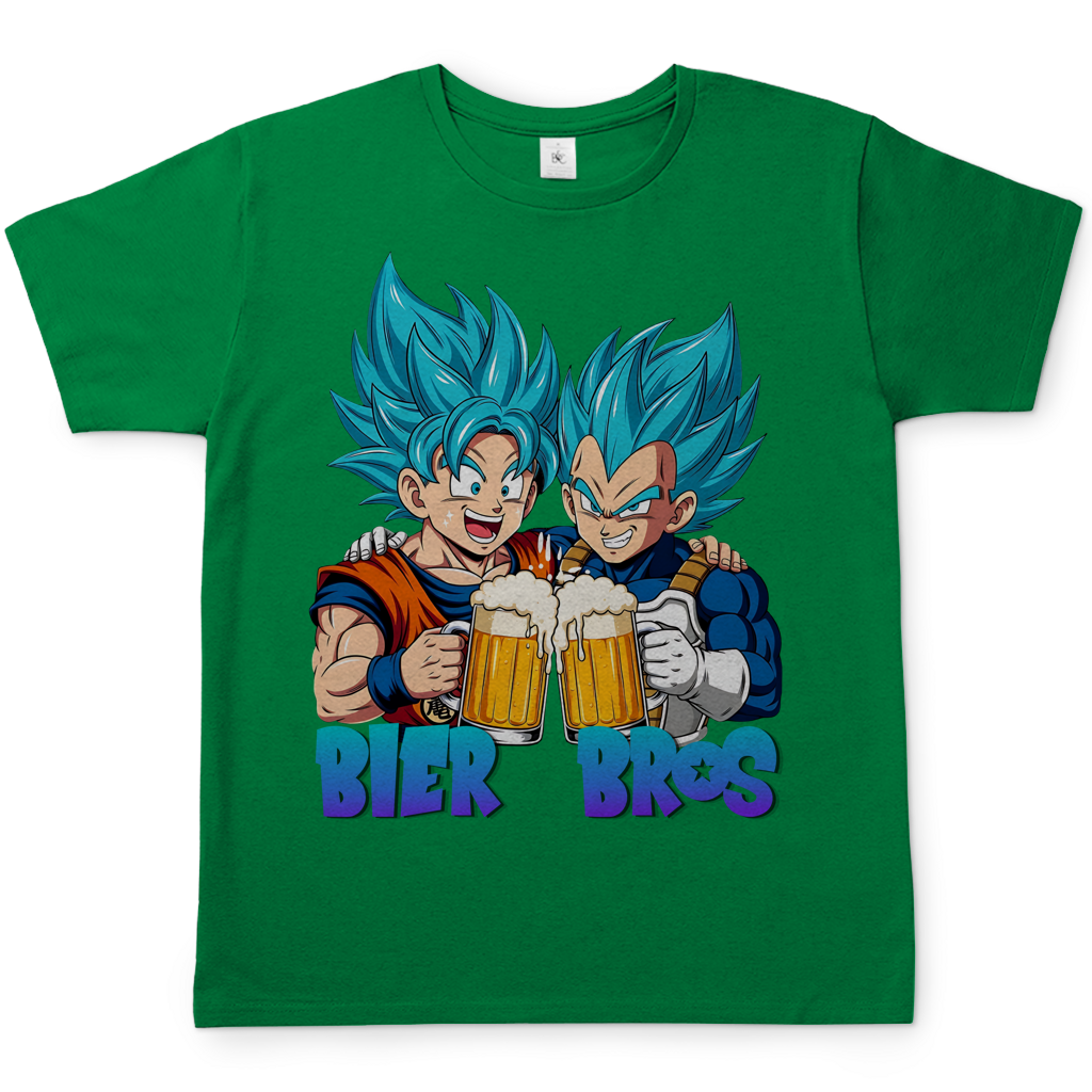 Bier Bros Goku Vegeta - Herren T-Shirt Kelly Green