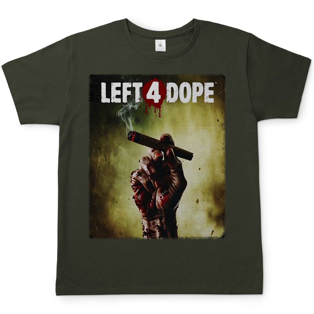 Left 4 Dope Left 4 Dead Zombie Joint Weed - Herren T-Shirt Urban Khaki