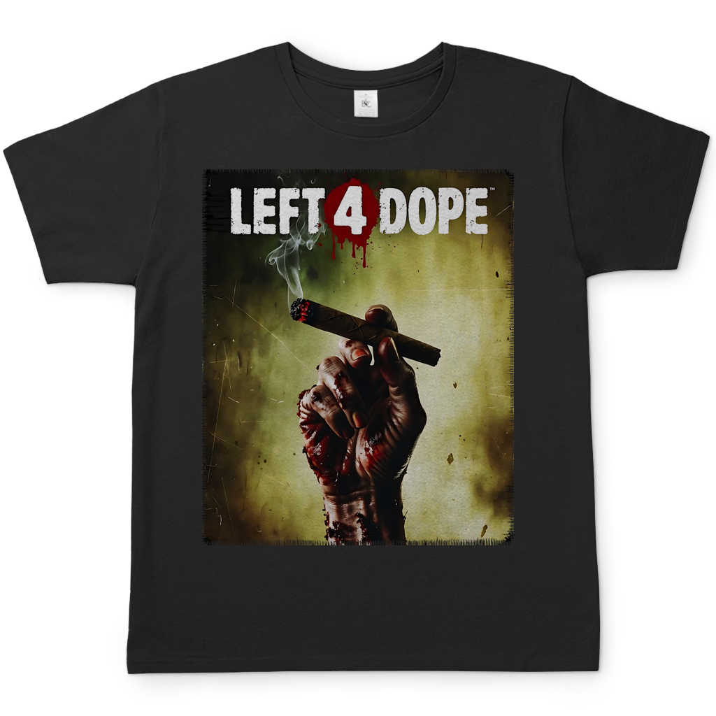 Left 4 Dope Left 4 Dead Zombie Joint Weed - Herren T-Shirt Black