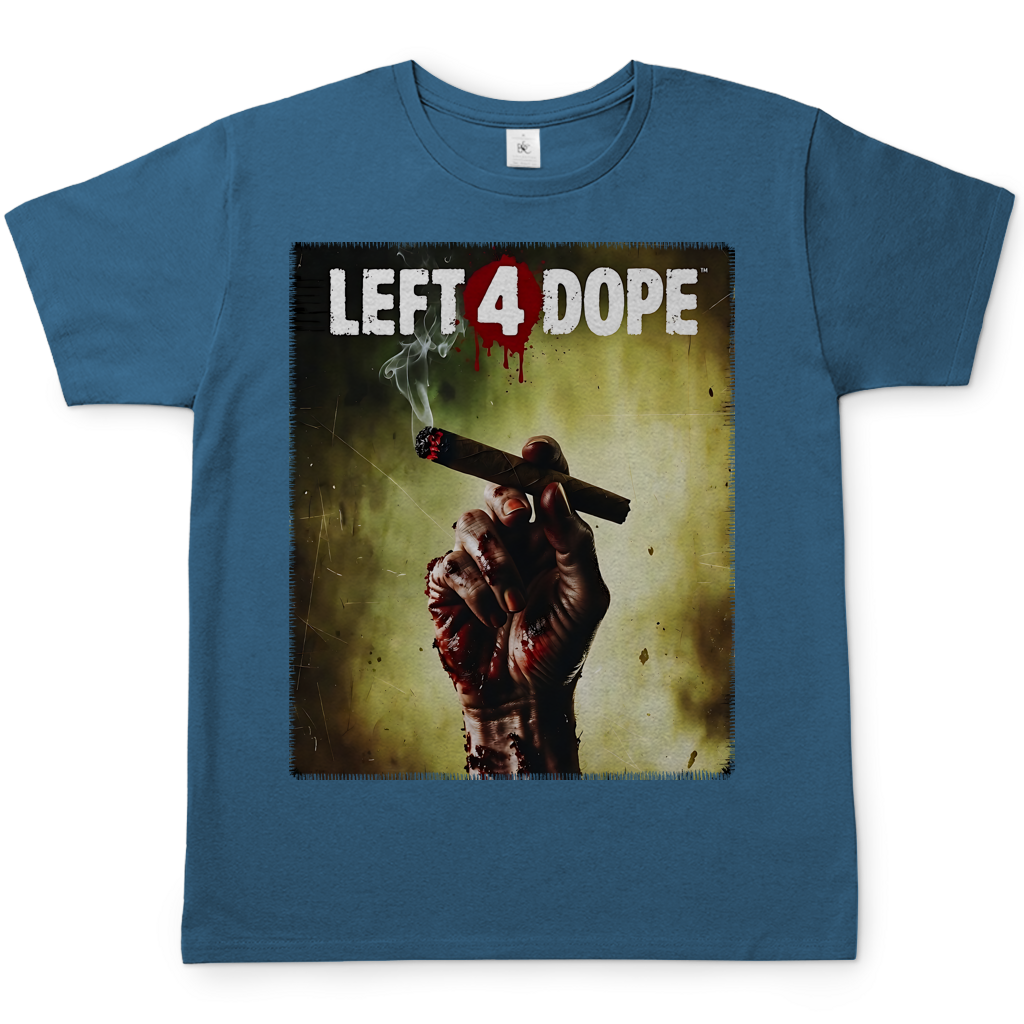 Left 4 Dope Left 4 Dead Zombie Joint Weed - Herren T-Shirt Stone Blue