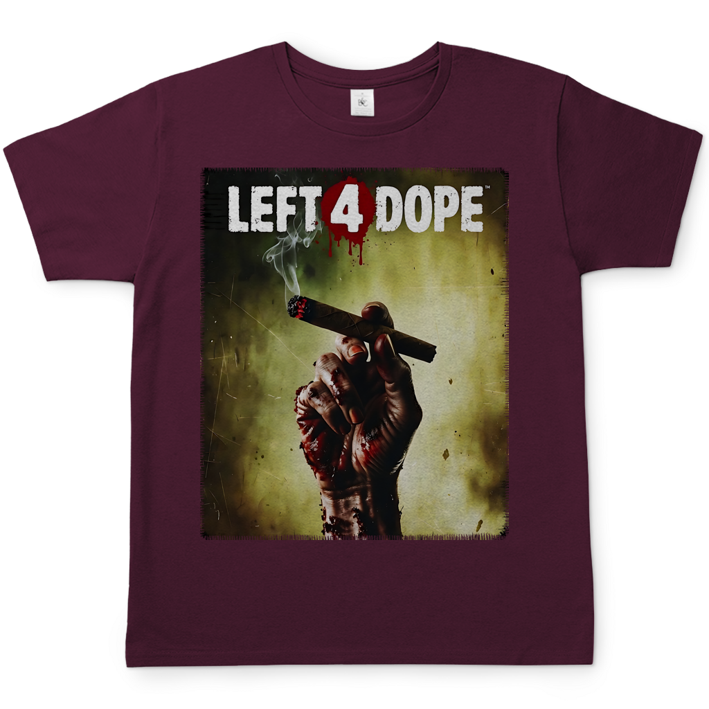 Left 4 Dope Left 4 Dead Zombie Joint Weed - Herren T-Shirt Burgundy