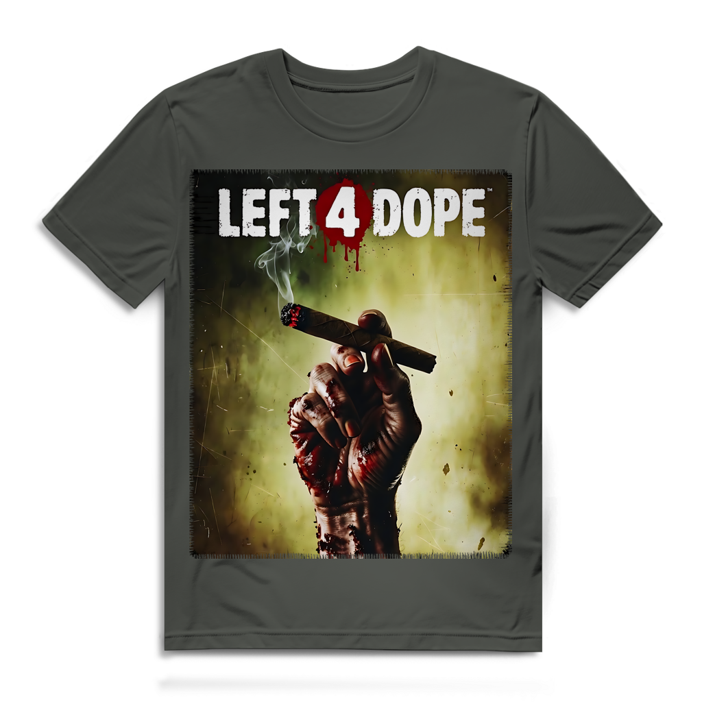 Left 4 Dope Left 4 Dead Zombie Joint Weed - Herren Premium Bio T-Shirt Millennial Khaki