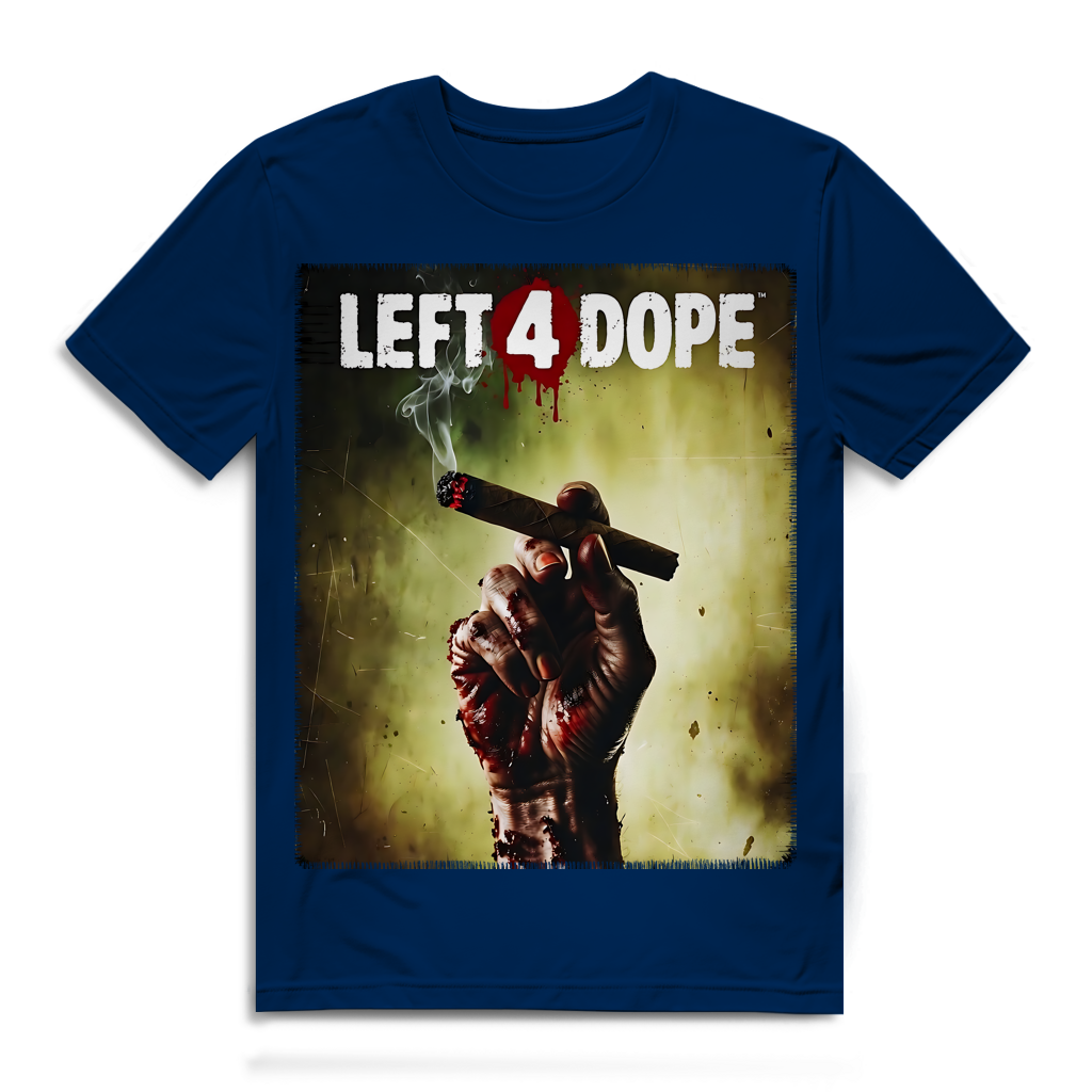 Left 4 Dope Left 4 Dead Zombie Joint Weed - Herren Premium Bio T-Shirt Navy