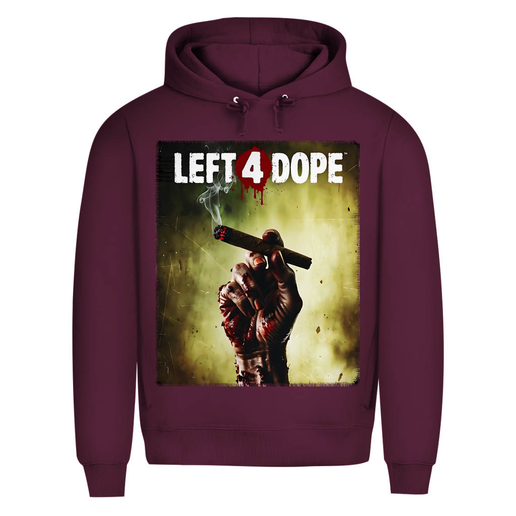 Left 4 Dope Left 4 Dead Zombie Joint Weed - Herren Premium Bio Hoodie Burgundy