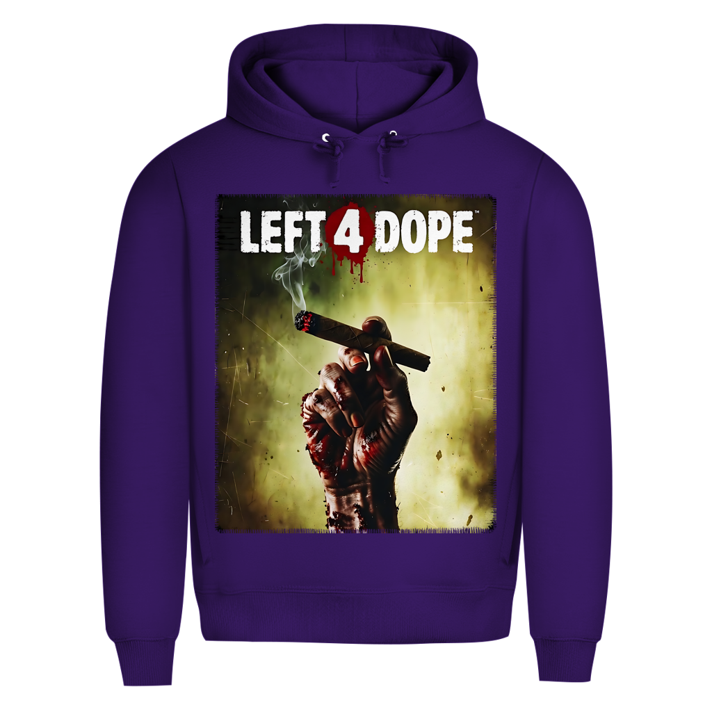 Left 4 Dope Left 4 Dead Zombie Joint Weed - Herren Premium Bio Hoodie Radiant Purple