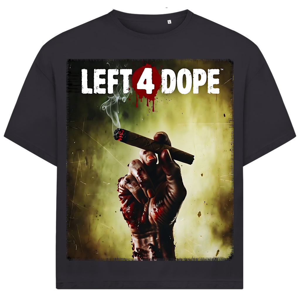 Left 4 Dope Left 4 Dead Zombie Joint Weed - Jack and Jones Oversize T-Shirt Asphalt