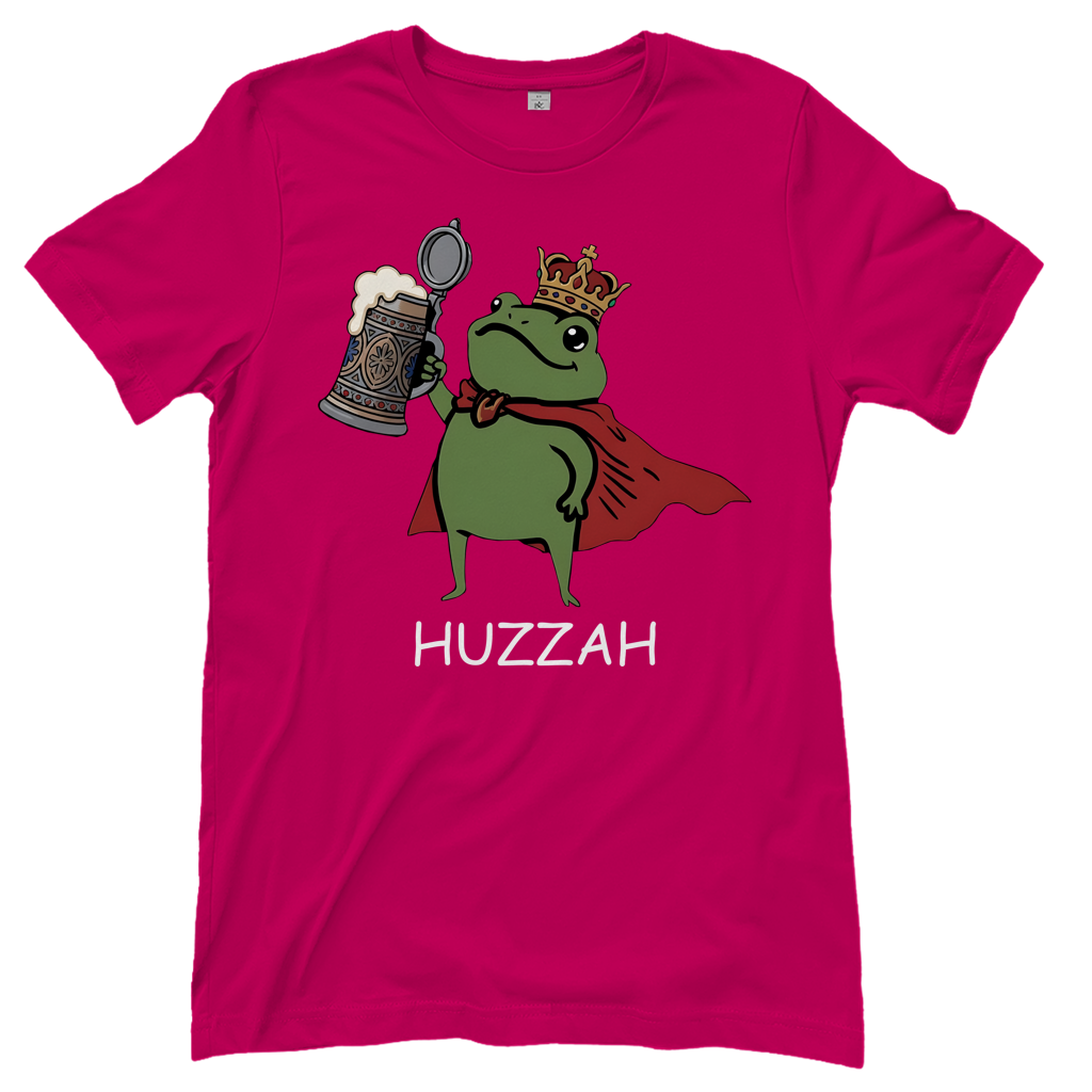 Froschkönig mit Bier HUZZAH - Damen T-Shirt Sorbet