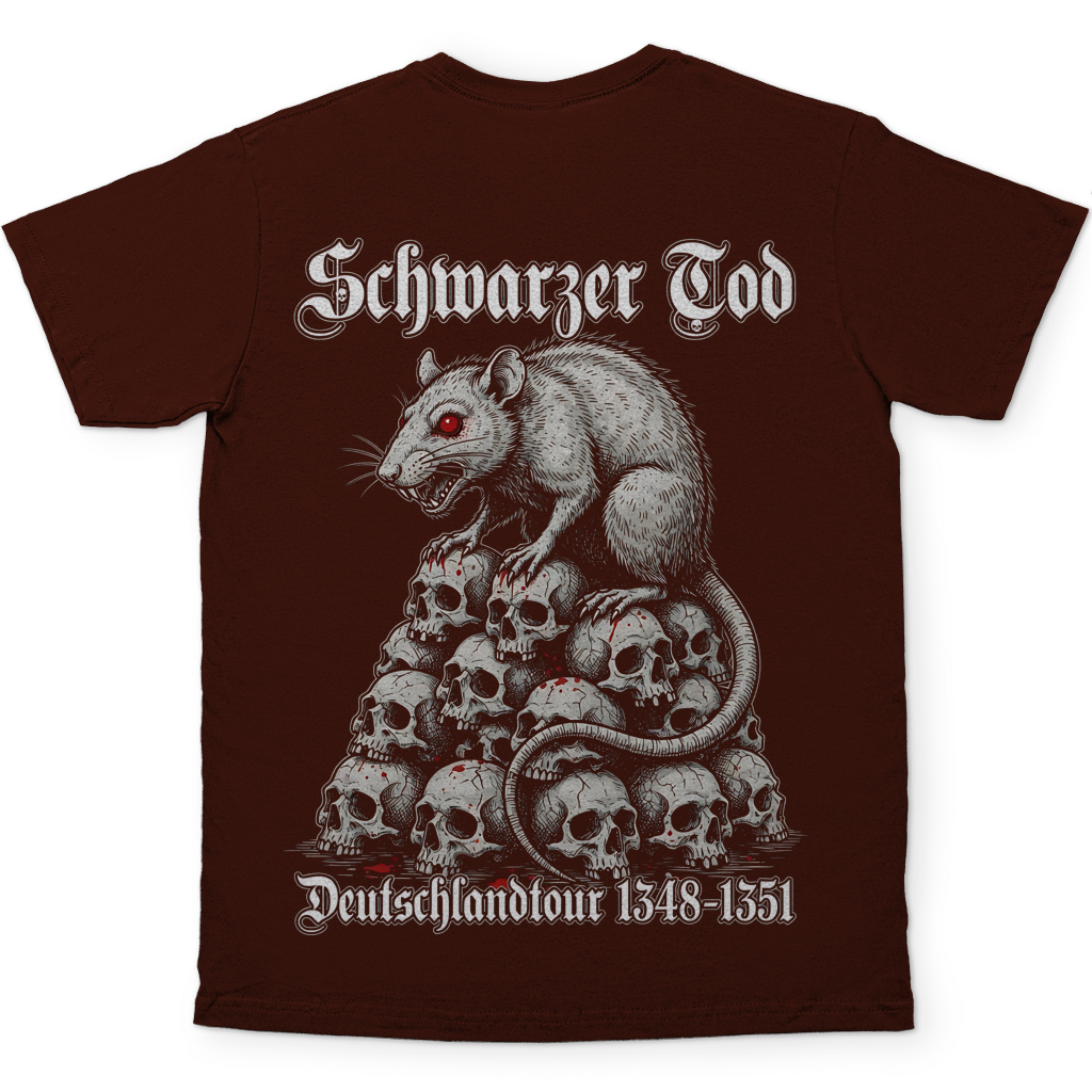 Schwarzer Tod Deutschlandtour 1348-1351 - Herren T-Shirt Brown