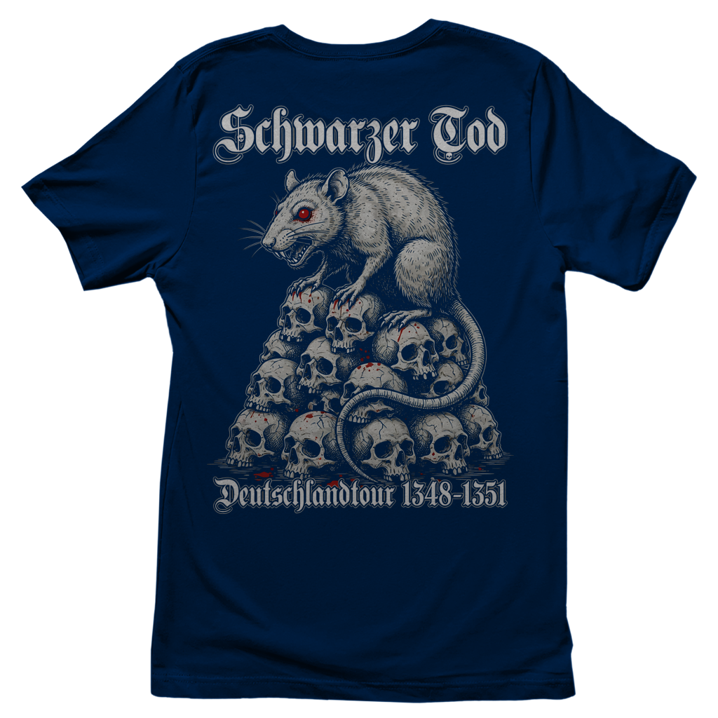 Schwarzer Tod Deutschlandtour 1348-1351 - Damen T-Shirt Navy