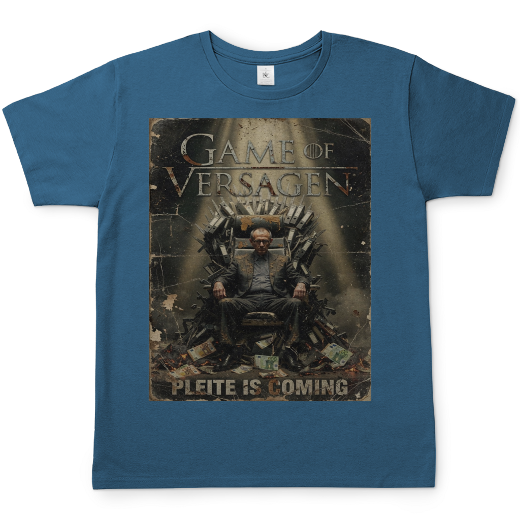 Game of Versagen Pleite is coming - Herren T-Shirt Stone Blue