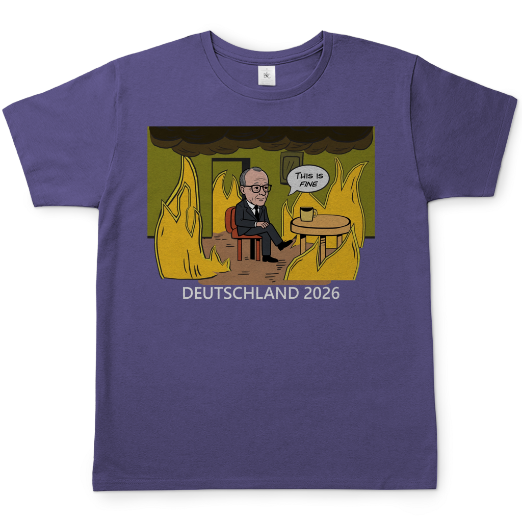 This is Fine Bundeskanzler Deutschland 2026 Meme - Herren T-Shirt Millennial Lilac