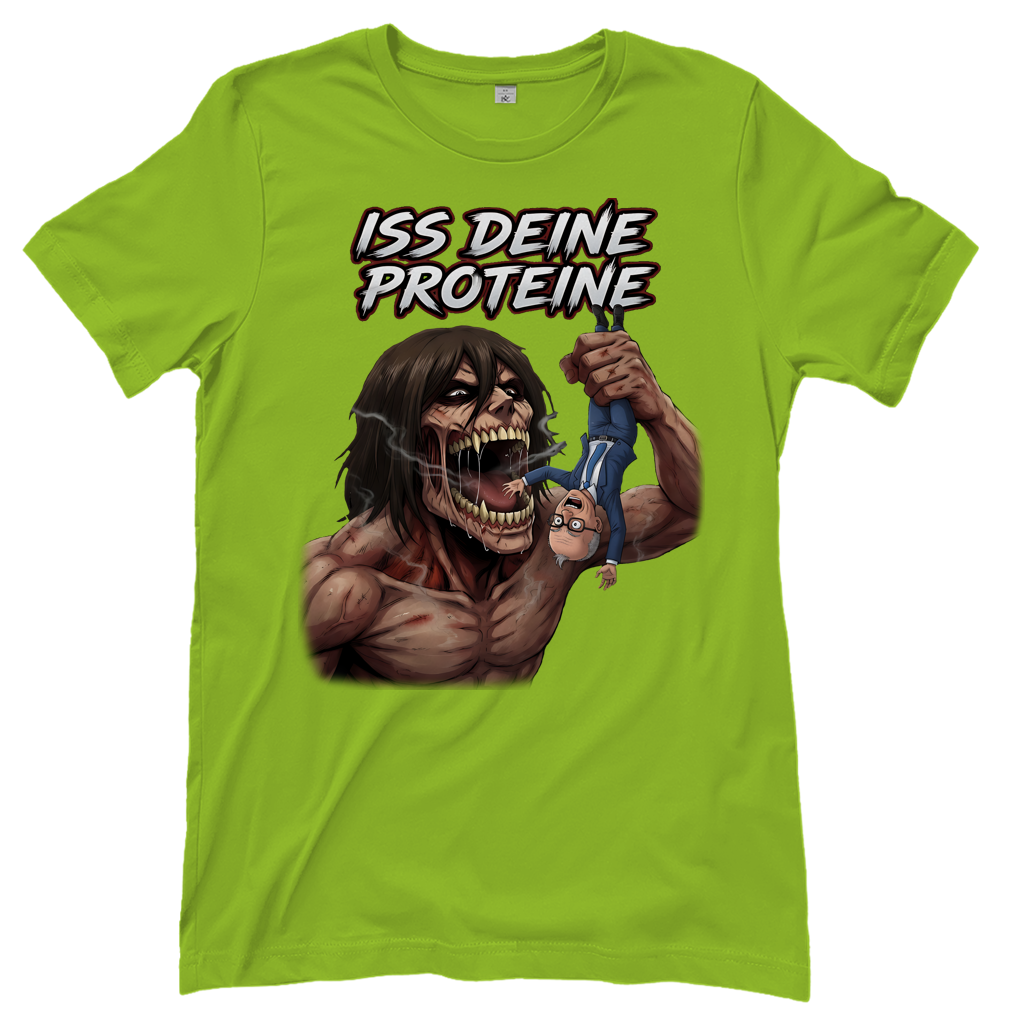 Iss deine Proteine Attack on Titan Merz - Damen T-Shirt Orchid Green