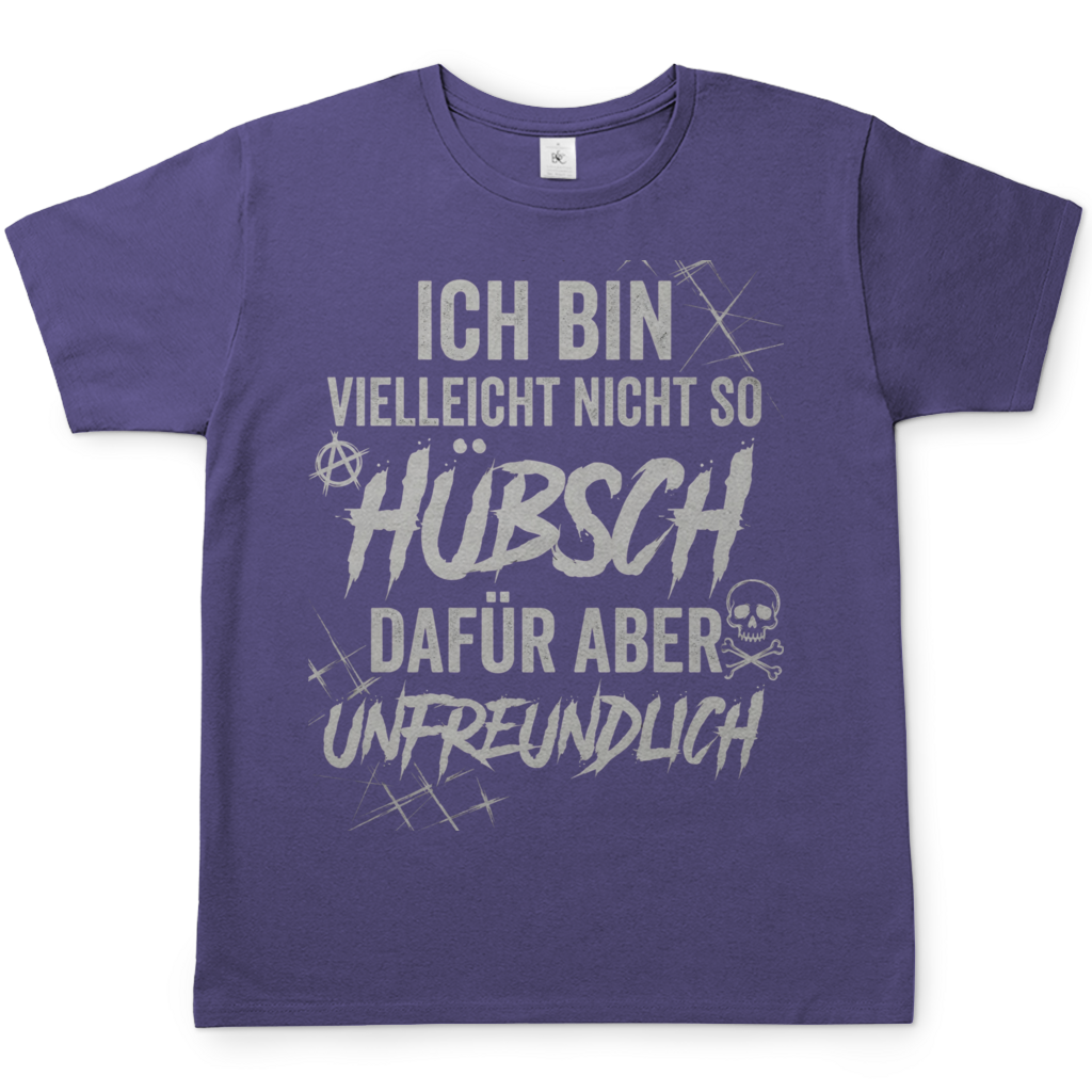 Ich bin vielleicht nicht so hübsch dafür aber unfreundlich - Herren T-Shirt Millennial Lilac