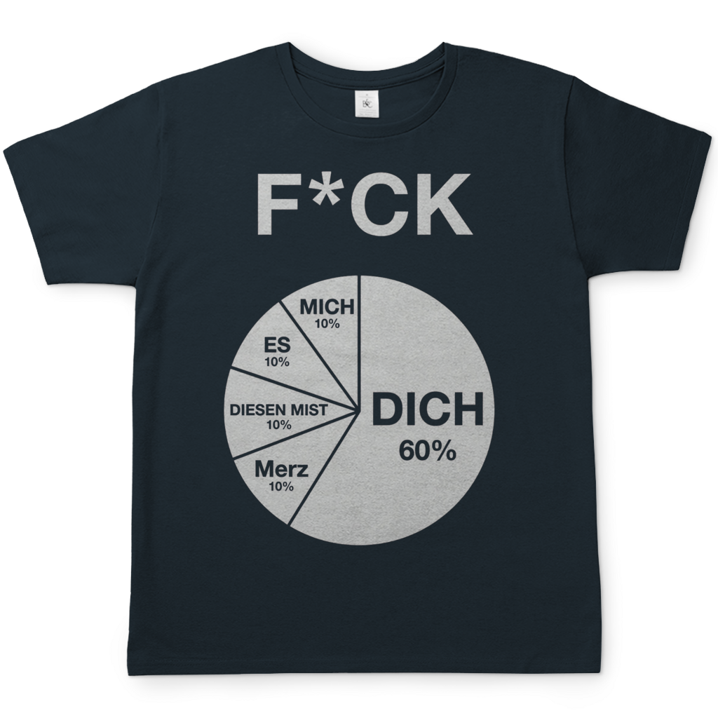 FICK DICH - Herren T-Shirt Dark Grey Solid