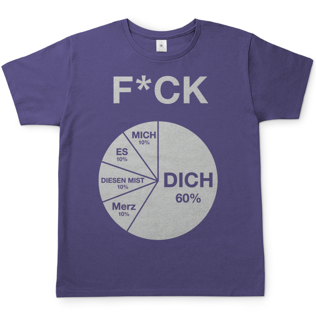 FICK DICH - Herren T-Shirt Millennial Lilac
