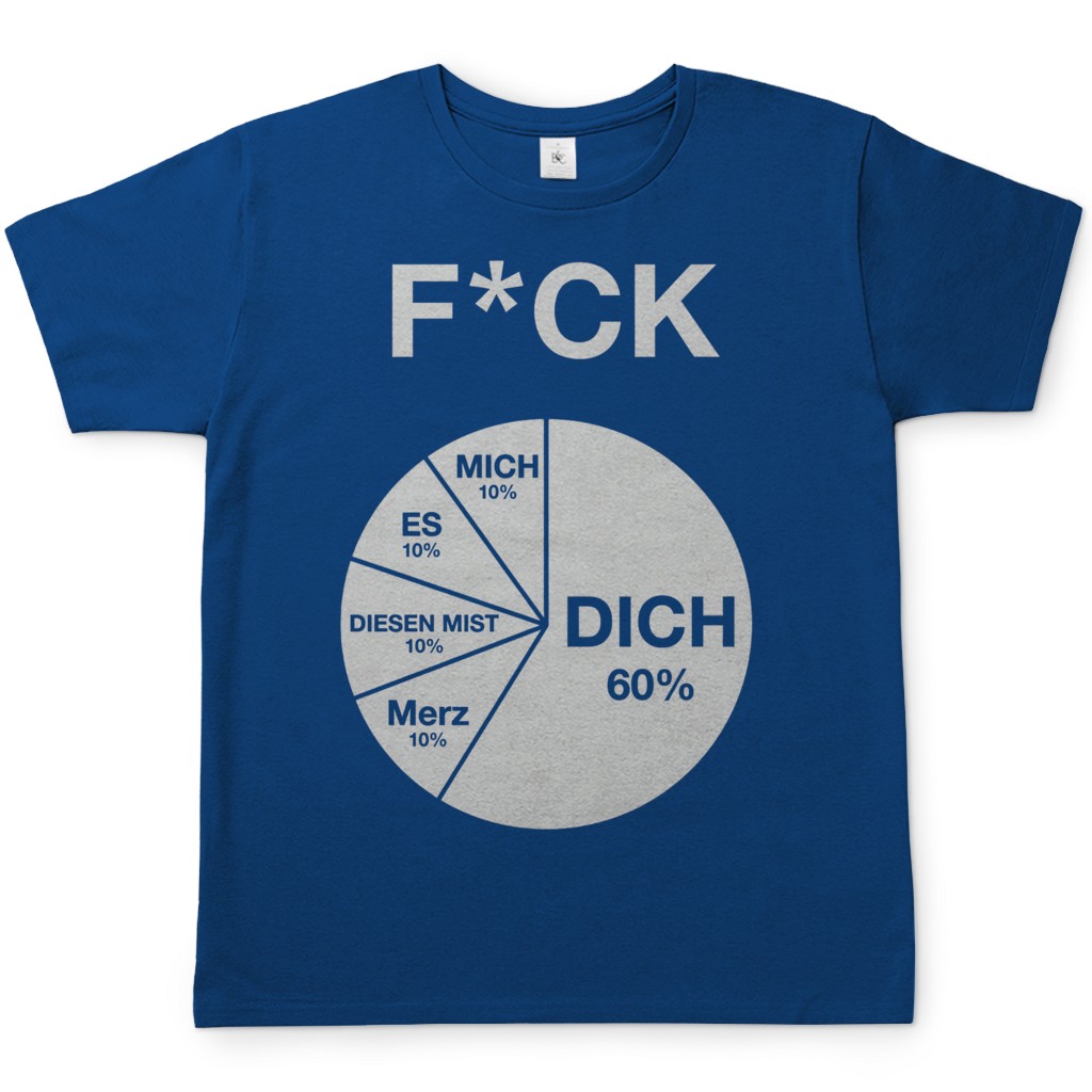 FICK DICH - Herren T-Shirt Royal Blue