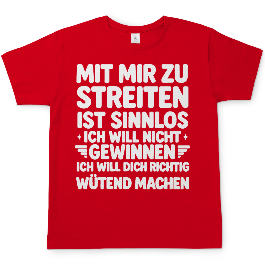 Mit mir zu streiten ist sinnlos - Herren T-Shirt Red