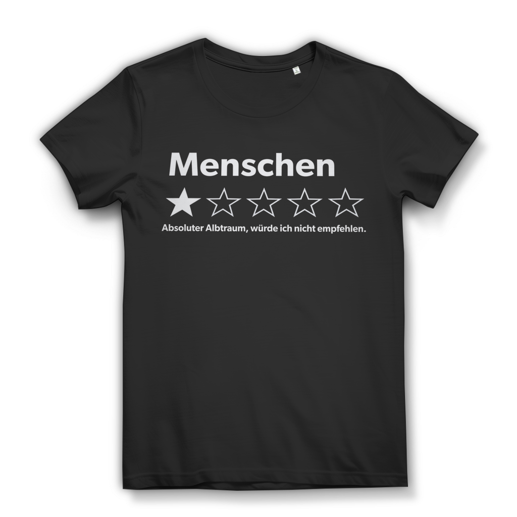 Menschen absoluter Albtraum würde ich nicht empfehlen - Damen Premium Bio T-Shirt Black