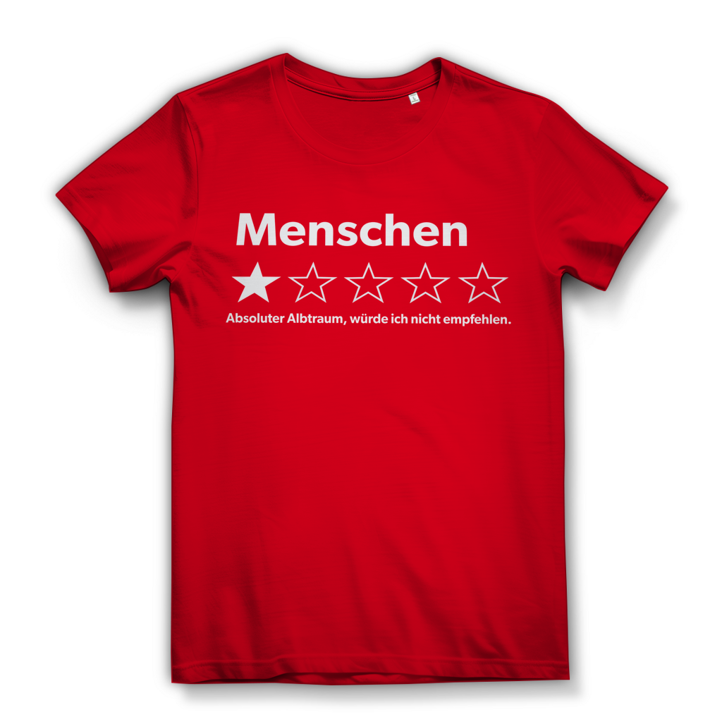 Menschen absoluter Albtraum würde ich nicht empfehlen - Damen Premium Bio T-Shirt Red