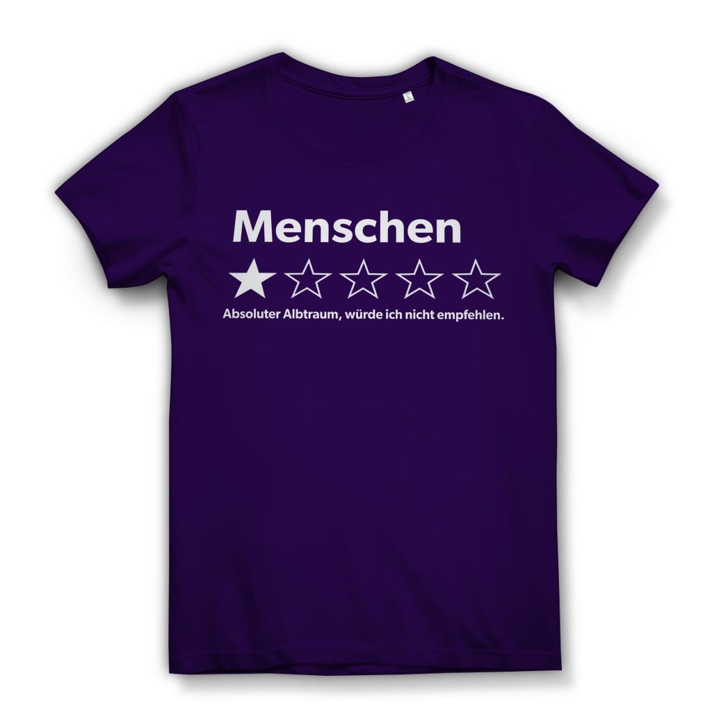 Menschen absoluter Albtraum würde ich nicht empfehlen - Damen Premium Bio T-Shirt Urban Purple